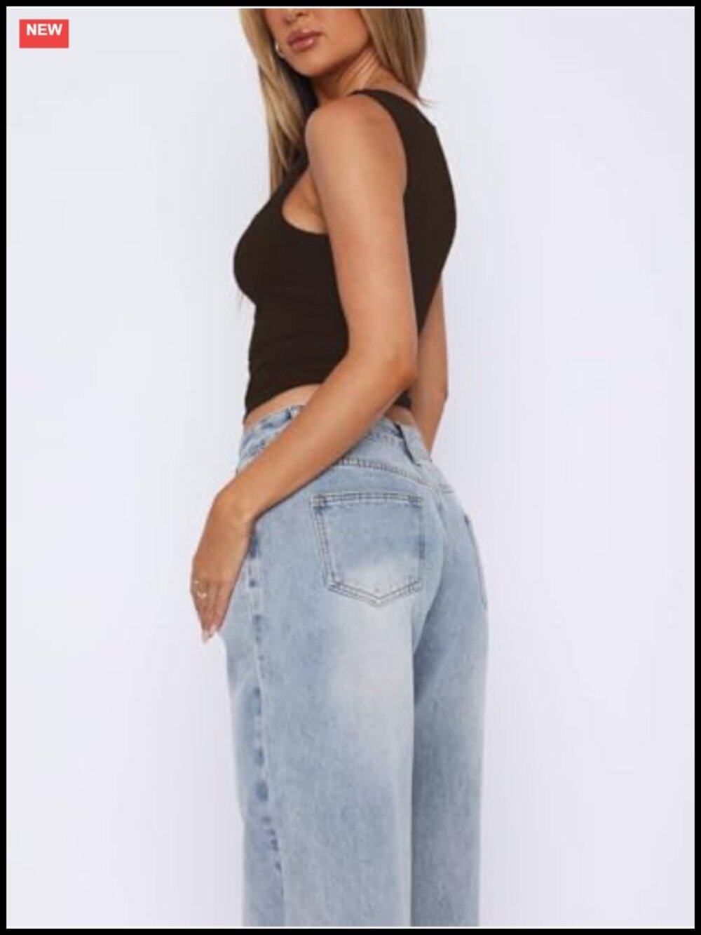 Women's Sleeveless V Neck Crop Tank Top Double Layer Casual Basic Workout Top - Picture 3 of 3